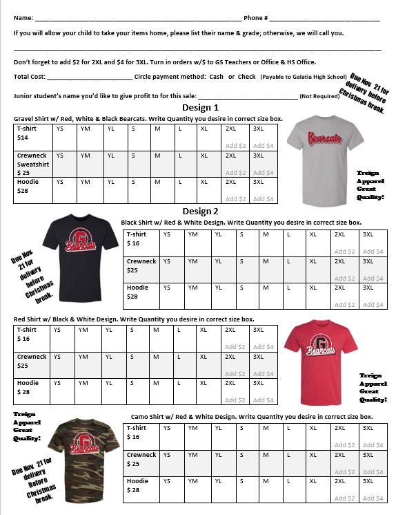 Order form